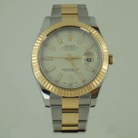 DATEJUST 41 mm ÇELİK ALTIN BEYAZ KADRAN YENİ KASA