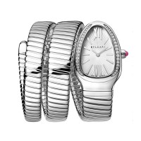 SERPENTI ÇELİK PIRLANTA ÇİFT SIRA