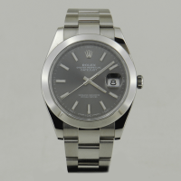 DATEJUST 41 mm ÇELİK RHODIUM KADRAN YENİ KASA